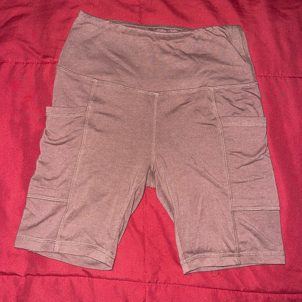 Tan Biker Shorts